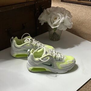Nike Air Max Neon Green and White Sneakers